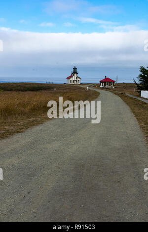 Point Cabrillo Light House near Fort Bragg California, on the Pacific Ocean Stock Photo