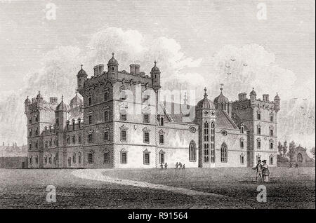 George Heriot's Hospital, Edinburgh, Scotland, 19th century, Views in Edinburgh by J. & H. S. Storer Stock Photo