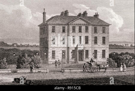 Bellevue House, Drummond Place, Edinburgh, Scotland, 19th century, Views in Edinburgh by J. & H. S. Storer Stock Photo