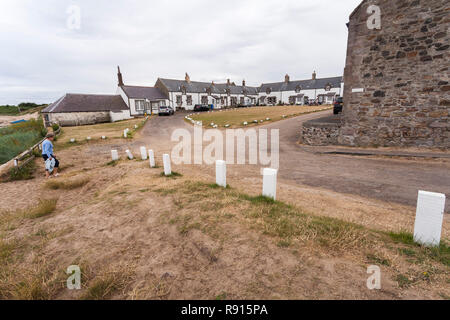 Cottages at Low Newton by the Sea,Northumberland,England,UK near to the beach Stock Photo