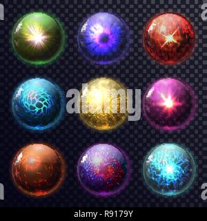 Magic spheres or balls for future Stock Vector