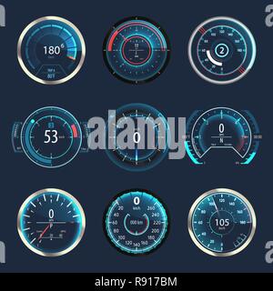 Car or automobile speedometer Stock Vector