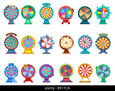 Gambling wheels of fortune Stock Vector