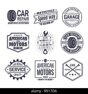 Logo for car repair service station Stock Vector