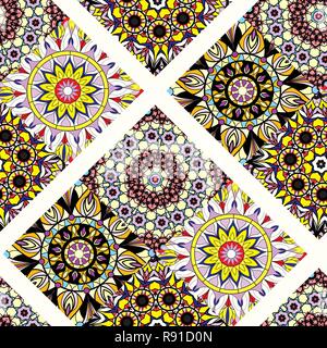 Seamless repeating mandala background Stock Vector