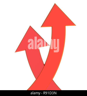 Two bound arrows specifying different directions Stock Photo - Alamy
