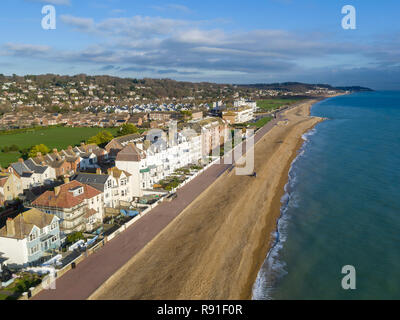 Aerial views from Marine Parade, Hythe, Kent Stock Photo