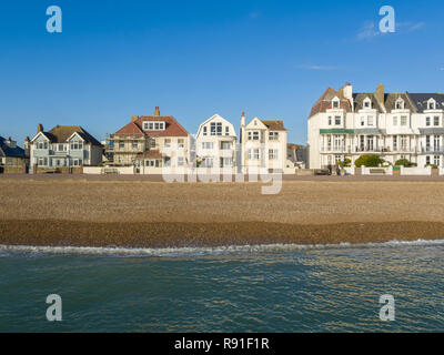 Aerial views from Marine Parade, Hythe, Kent Stock Photo