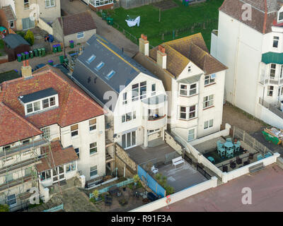 Aerial views from Marine Parade, Hythe, Kent Stock Photo