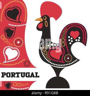 Traditional Portuguese Rooster Stock Vector