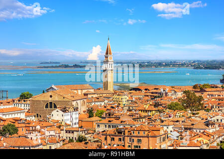 The San Francesco della Vigna bell tower of Venice, view from Pi Stock Photo