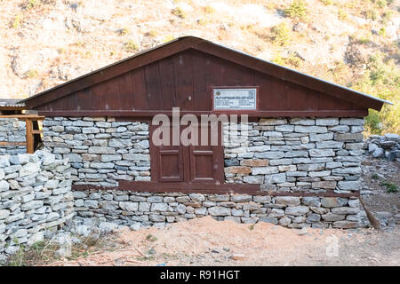 Earthquake resilient house in the Gorkha region of Nepal Stock Photo