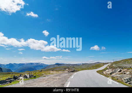 The high altitude Aurlandsfjellet road (Fylkesvei 243) between Aurland and Lærdalsøyri, Sogn og Fjordane, Norway