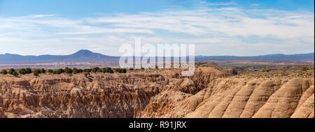 Cathedral Gorge State Park is located in a long, narrow valley in southeastern Nevada, where erosion has carved dramatic and unique patterns in the so Stock Photo