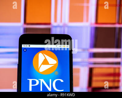 Pnc Financial Services Bank Holding Company Logo Seen Displayed On