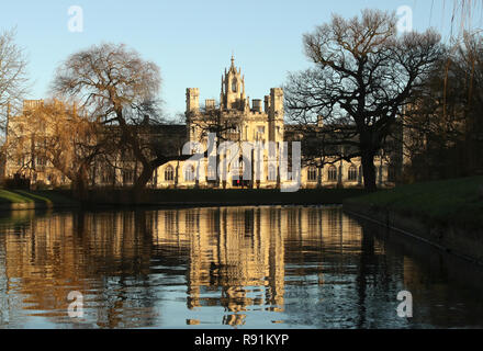 University of Cambridge St John's College along the river Cam in Cambridge. Stock Photo