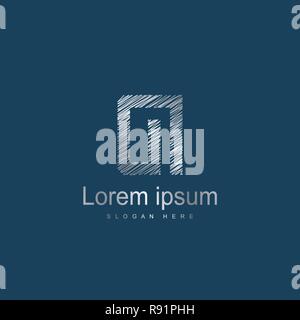 Initial Letter DI Logo Template Vector Design Stock Vector