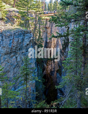 maligne river and canyon, Banff national park, Alberta, Canada Stock ...