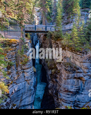 maligne river and canyon, Banff national park, Alberta, Canada Stock ...