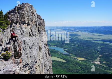 Scenic Mount Yamnuska,Kananaskis Country, Alberta, Canada Stock Photo