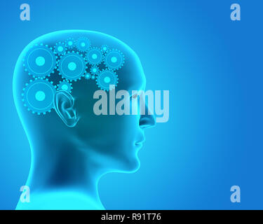 Conceptual image - thought process. 3d Stock Photo