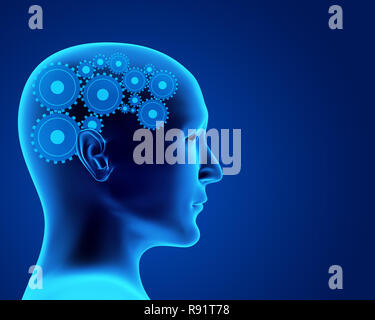 Conceptual image - thought process. 3d Stock Photo