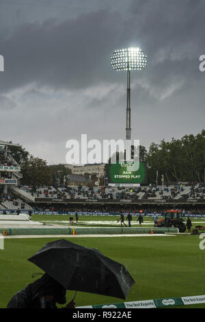 The pitch and ground covers as heavy rain fall before start of the ICC ...