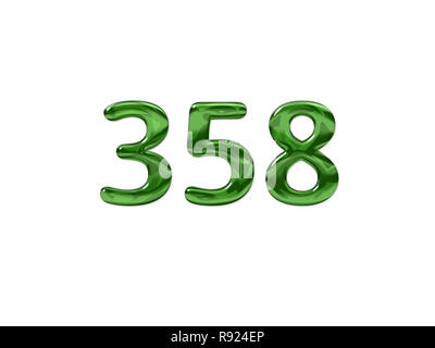 green-number-358-isolated-