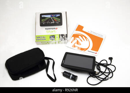 Tom Tom Start Satnav and Accessories Stock Photo