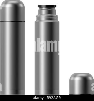 Metal vacuum flask Stock Vector