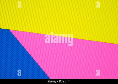 Multi coloured corrugated paper texture, use for background. vivid colour with copy space for add text or object. Stock Photo