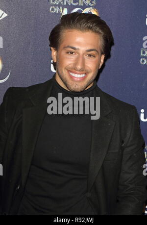 London, UK. 18th Dec, 2018. Kem Cetinay at the Dancing On Ice red carpet launch at the Natural History Museum Ice Rink. Credit: Keith Mayhew/SOPA Images/ZUMA Wire/Alamy Live News Stock Photo