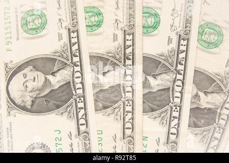 Athens, Greece. 19th Dec, 2018. One (1) dollar bills seen displayed. Credit: Nikolas Joao Kokovlis/SOPA Images/ZUMA Wire/Alamy Live News Stock Photo