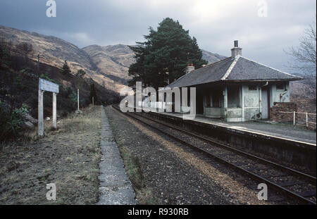 Lochailort railway station, West highland Line, Highlands, Scotland ...