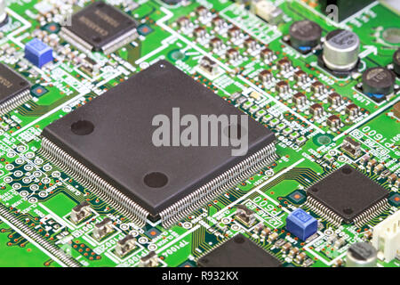 microprocessor on main board Stock Photo