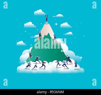 business people in mountains Stock Vector