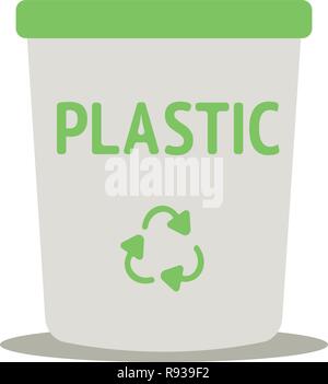 Recycle bin concept. Sorting garbage. Ecology and recycle concept. Flat icon. Vector illustration Stock Vector