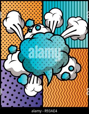 speech bubble and set patterns pop art style Stock Vector Image & Art ...