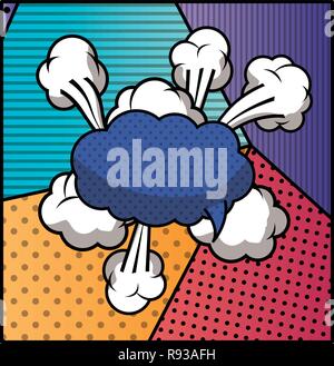 speech bubble and set patterns pop art style Stock Vector Image & Art ...