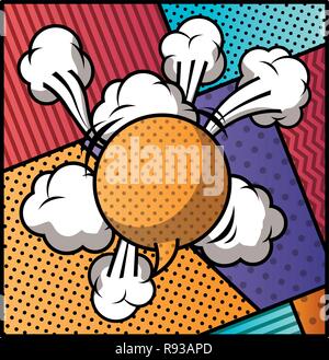 speech bubble and set patterns pop art style Stock Vector Image & Art ...