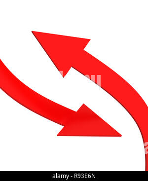 Two bound arrows specifying different directions Stock Photo - Alamy