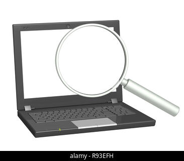Conceptual image - information search in the Internet Stock Photo