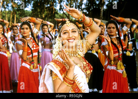 Madhuri Dixit, Indian bollywood hindi movie film actress dancing, Bombay, Mumbai, Maharashtra, India, Asia Stock Photo