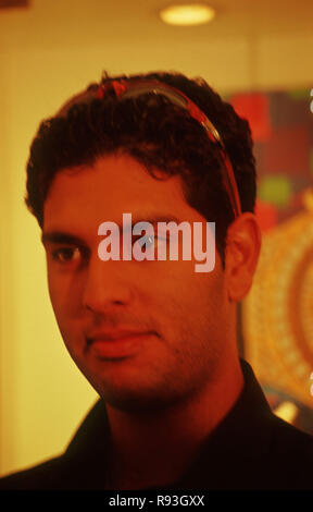 South Asian Indian cricketer Yuvraj Singh NO MR Stock Photo