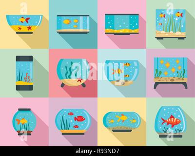 Tropical fish icon set. Vector isolated characters. Butterflyfish
