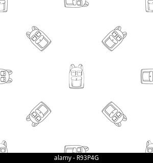 Camp backpack icon. Outline illustration of camp backpack vector icon for web design isolated on white background Stock Vector