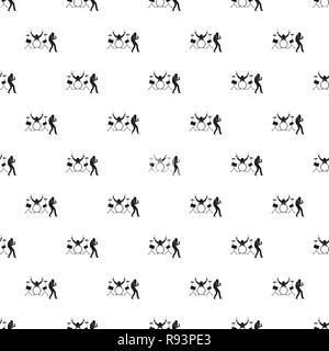 Rock band pattern seamless vector repeat geometric for any web design Stock Vector