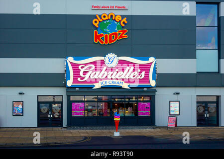 Gabrielle's Ice Cream Parlour on Redcar Seafront opened 2018 Stock Photo