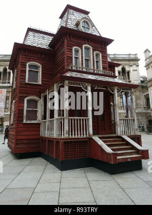 'Transitional Object (Psychobarn)' by Cornelia Parker at Royal Academy of Arts, Piccadilly, London Stock Photo