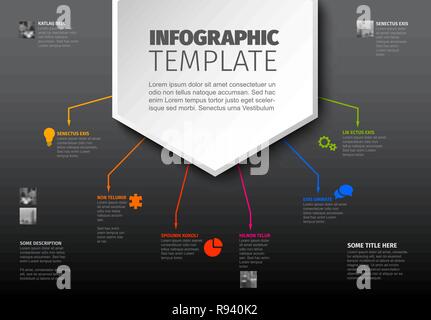 Vector multipurpose Infographic template made from lines and icons Stock Vector
